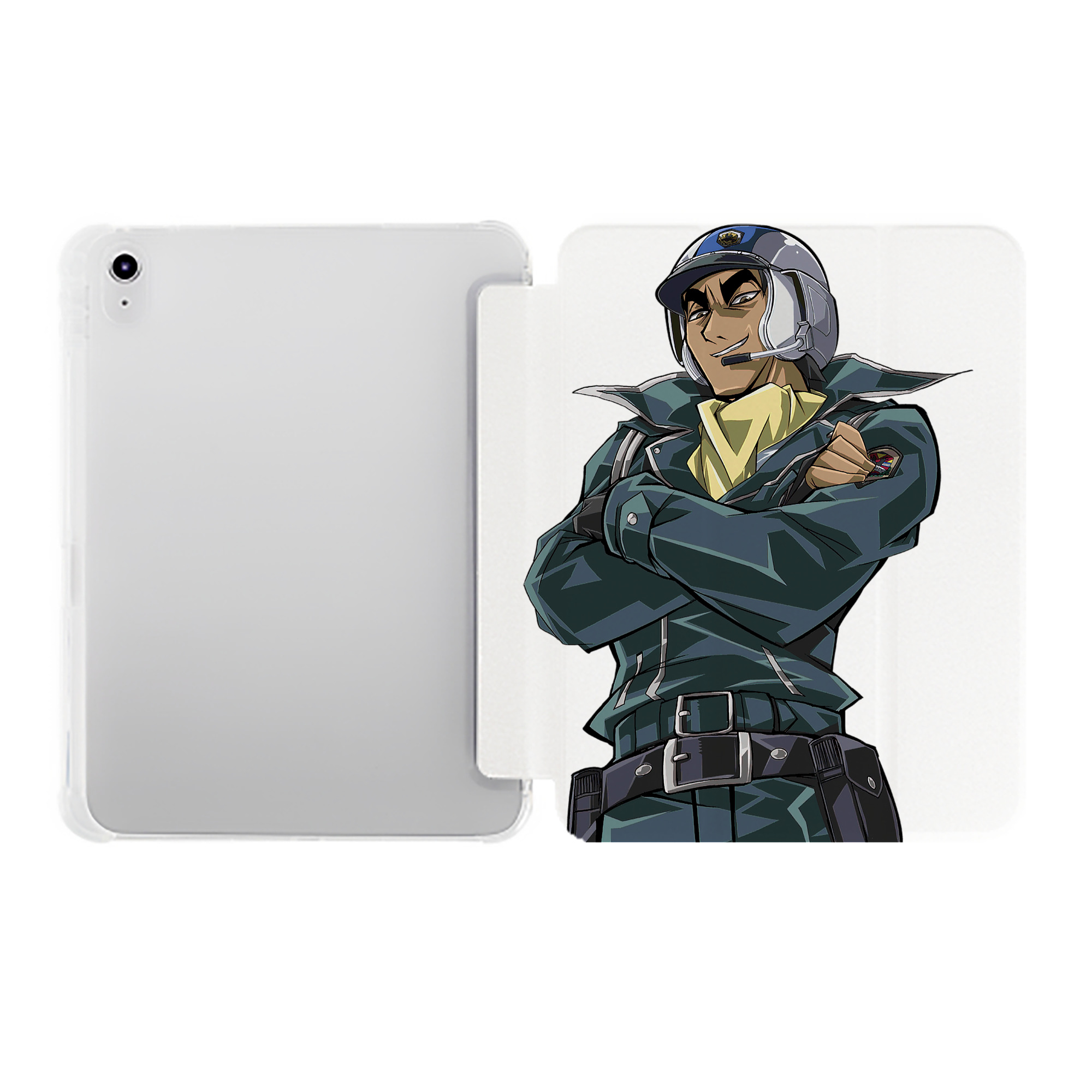 （画像用） 遊☆戯☆王 Yu-Gi-Oh! IPad ケース ペン収納付き 三つ折りスタンド PUレザー×シリコン 対応機種9.5/10.5/10.9インチ